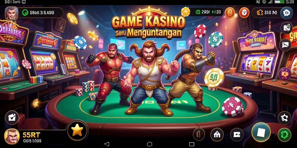 Tampilan menarik dari gameplay Kasino di 55RT.