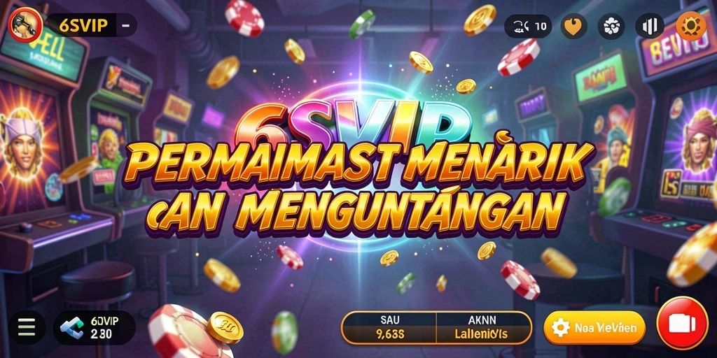 Screenshot gameplay 6SVIP menampilkan suasana permainan slot yang mendebarkan.