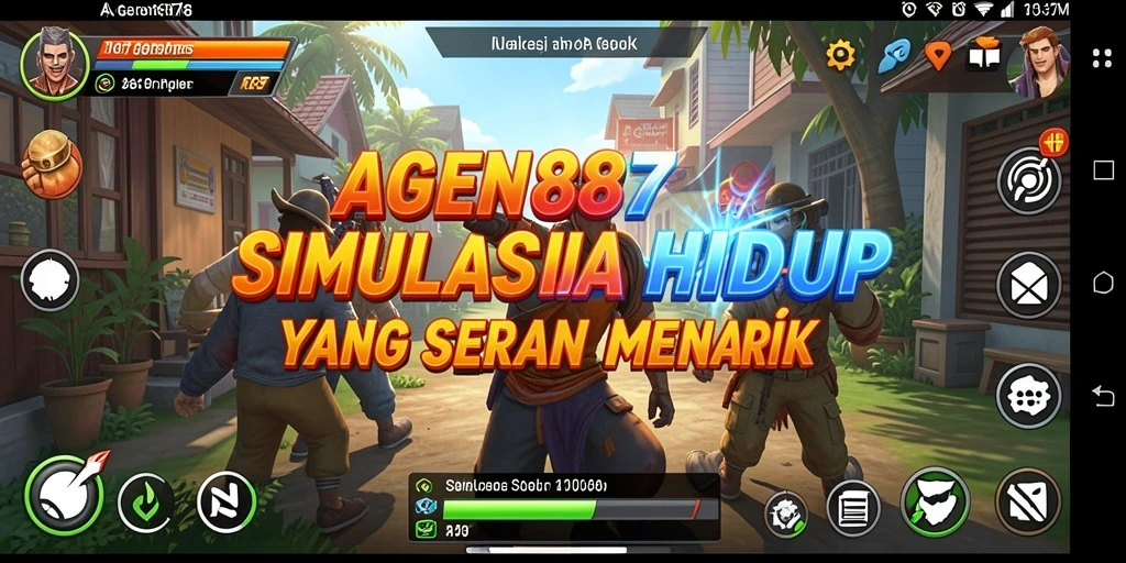 Tampilan gameplay menarik dari AGEN878 dengan banyak opsi simulasi.