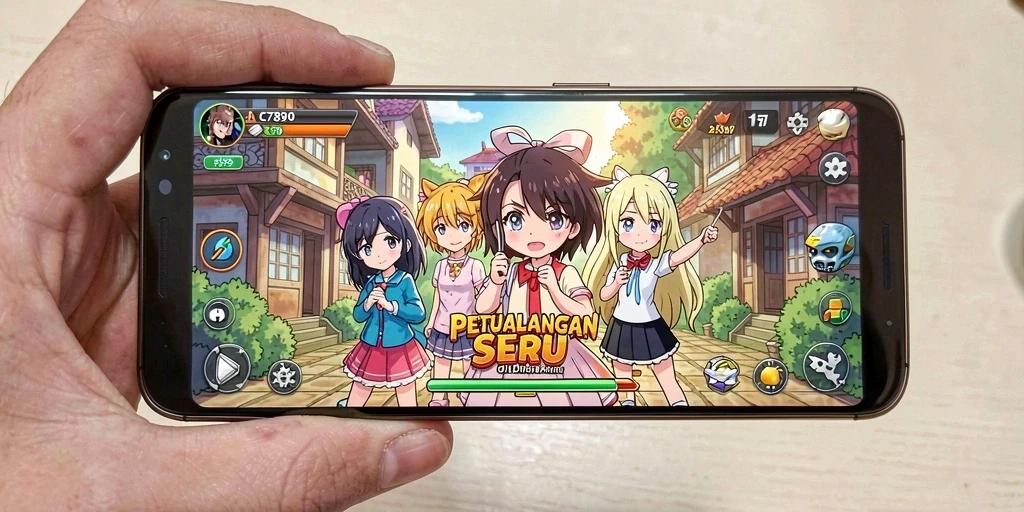 Tampilan gameplay menakjubkan dari C7890 di dunia Anime.