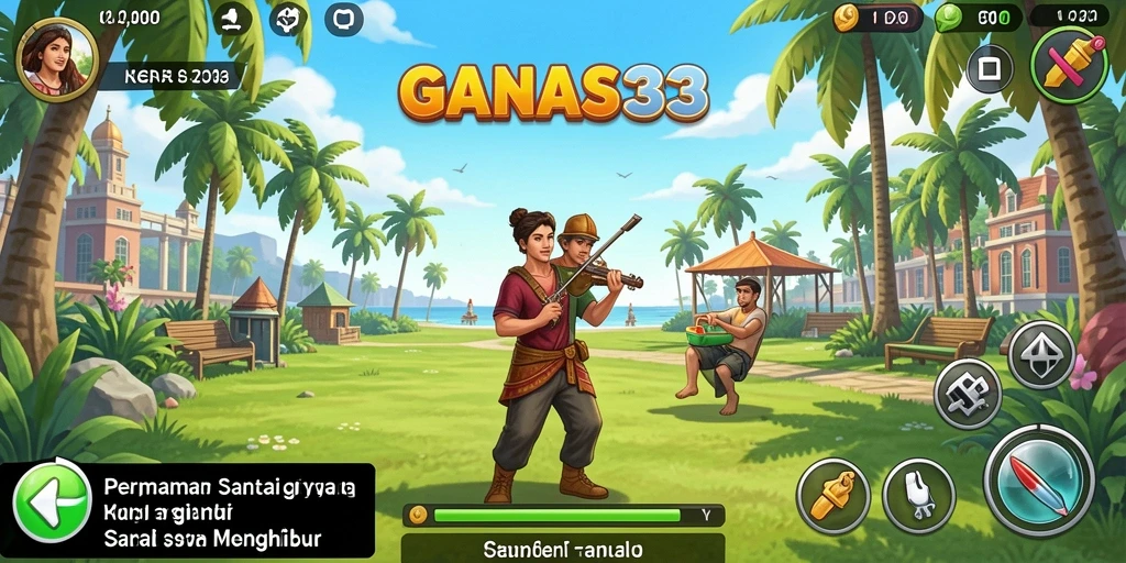 Tampilan gameplay menarik dari GANAS33 dengan pemain yang bersenang-senang.