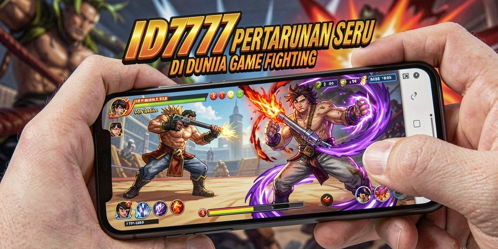 Tangkapan layar ID777 menunjukkan aksi pertarungan yang intens dan karakter yang unik.