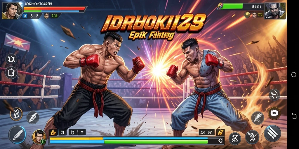 Tampilan seru gameplay <strong>IDRHOKI138</strong> dengan karakter beraksi.