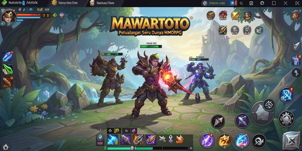 Screenshot utama MAWARTOTO menampilkan aksi seru dalam dunia MMORPG.