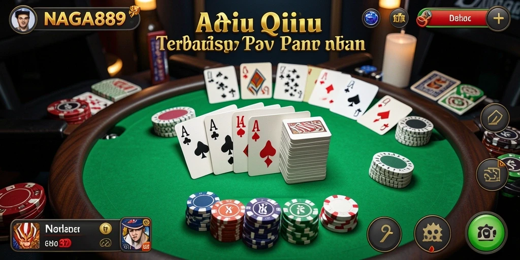 Tampilan menarik dari gameplay kartu QiuQiu di NAGA889.