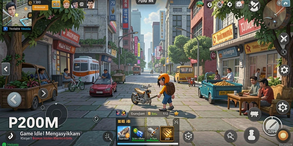 Tampilan gameplay P200M yang seru dan adiktif di dunia Idle.
