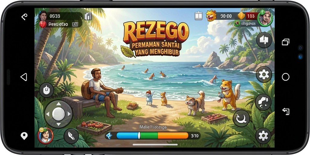 Tangkapan layar menampilkan gameplay santai REZEGO yang menarik.