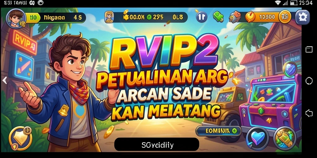 Menampilkan gameplay seru dalam RVIP2 dengan rintangan yang menantang.
