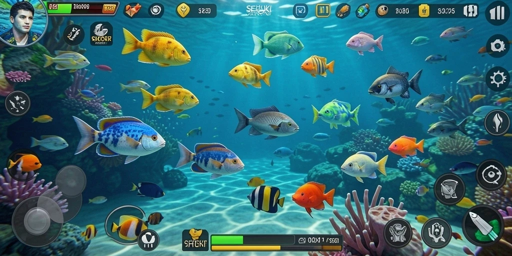 Tampilan menawan dari gameplay SEHOKI yang penuh aksi Tembak Ikan.