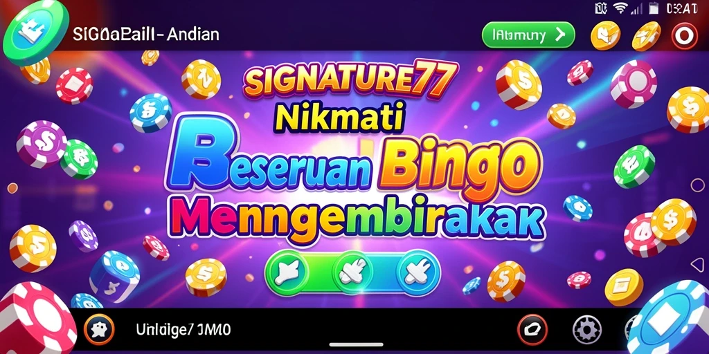 Tampilan gameplay menarik dari SIGNATURE77 dengan nuansa Bingo yang seru.