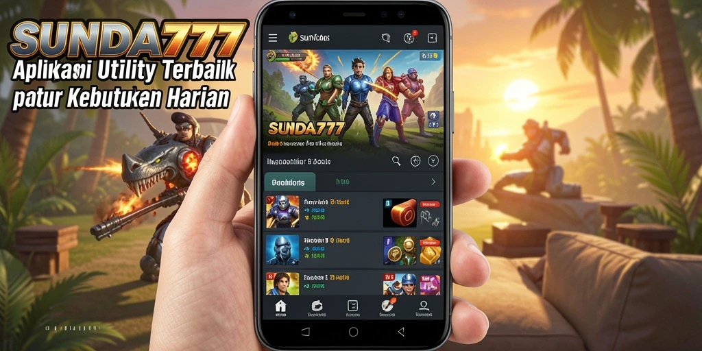 Tampilan screenshot SUNDA777 yang menunjukkan fitur aplikasi Utility.