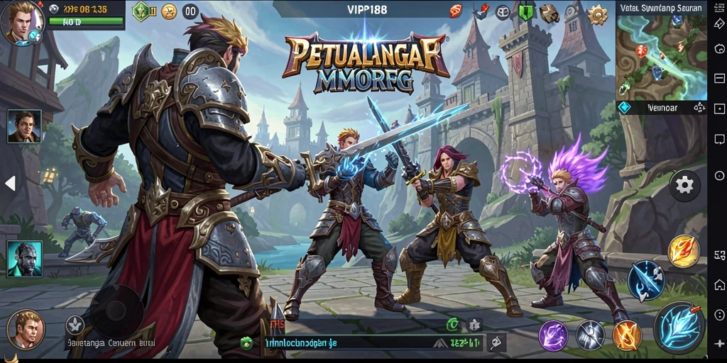 Tampilan gameplay seru dalam dunia MMORPG VIP188.
