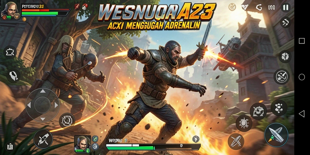 Tampilan seru aksi pertarungan di WISNU123.